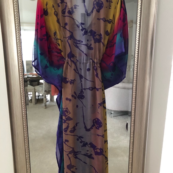 Gorgeous caftan bathing suit cover up. NWT. M. - Picture 5 of 7